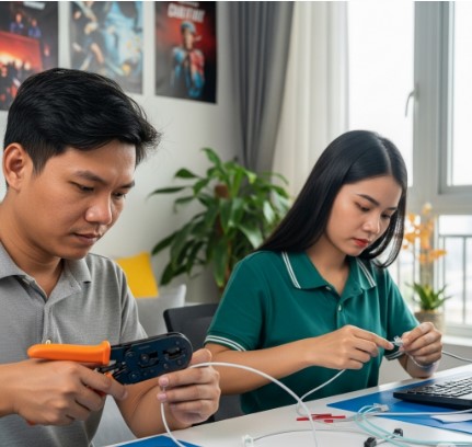 Dịch vụ bấm dây mạng tại nhà cho văn phòng, hộ gia đình